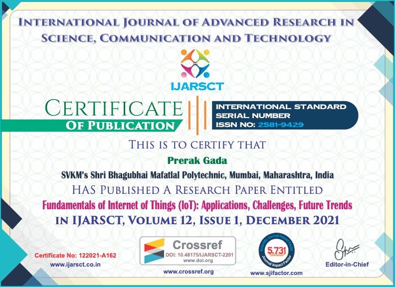 IoT research paper publication