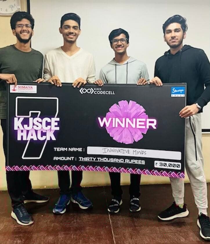 KJSCE Hacks 7.0 winner certificate